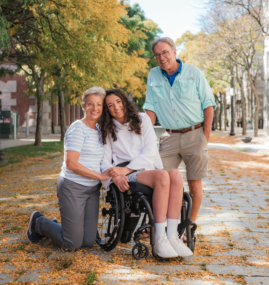 Dianne Vitkus with her parents